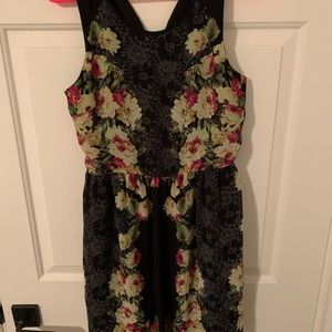 Gorgeous F21 Floral Black Dress